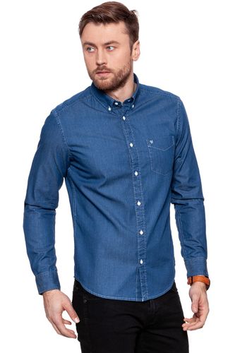 WRANGLER LS BUTTON-DOWN SHIRT MID INDIGO W58835P8E M na Arena.pl