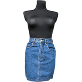 Spódnica Midi Damska Bawełniana Wygodna Niebieska Rozmiar 36 na Lato