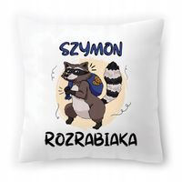 Poduszka Biała 40X40 Cm Dla Szymona Syna Dziecka Z Nadrukiem Ze Zdjęciem