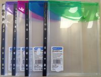 TECZKA WPINANA ROZSZERZANA A4 TRANSPARENTNA Z LISTWĄ MIX KOLOR RAPESCO