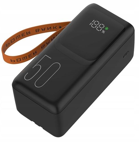 POWERBANK SZYBKI MOCNY USB-C Lightning 50000mAh PD QC 3.0 22.5W + kable na Arena.pl