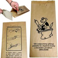 torebki papierowe z łopatką kartonową na psie odchody fedog cz 25szt.