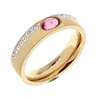 sz323 Pierścionek 16,30mm złoty stal chirurgiczna