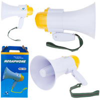 Megafon Z Syreną Nagrywanie Protest Marsz Mocny Bardzo Głośny Głośnik