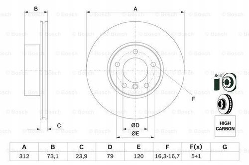 TARCZA HAM PRZOD 312X24 V BOSCH na Arena.pl