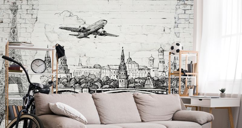 Fototapeta Światowe ZABYTKI Wieża Eiffla Ceglany Mur 90cm x 60cm zdjęcie 6