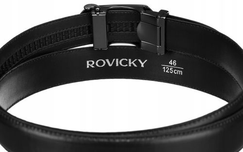 Pasek skórzany męski ROVICKY do spodni klamra automatyczna na prezent na Arena.pl