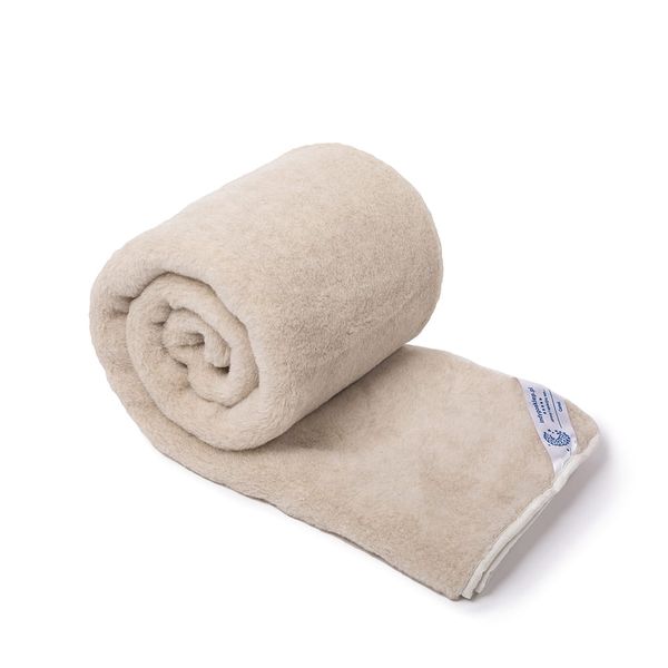 Koc wełniany camel jasny 100x140 (+-5cm) zdjęcie 1