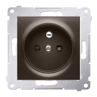 Simon54 Gniazdo wtyczkowe pojedyncze z uziemieniem DGZ1Z.01/46 brązowy
