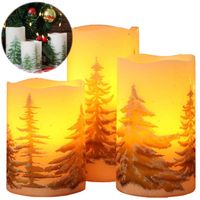 3 ŚWIECE ŚWIECZKI OZDOBNE LED DEKORACYJNE OZDOBNE ŚWIĄTECZNE DEKORACJA