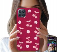 ETUI DO OPPO RENO 4 LITE - WISIENKI, WIŚNIE NA BORDOWYM TLE + FOLIA