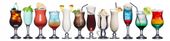 FOTOTAPETA kuchenna DRINKI KOLOROWE DRINKI 380x256