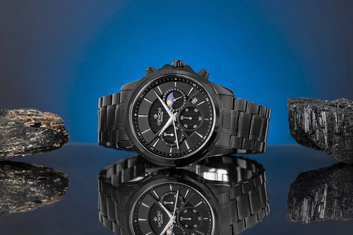 zegarek męski giewont chronograph sapphire czarny gw9460-b1 na Arena.pl