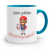 Kubek Błękitny Dla Grafika Jestem Grafikiem Z Nadrukiem Ze Zdjęciem