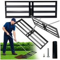 Niwelator 30x90 cm ręczny terenu do trawnika kretowisk stalowy równiarka