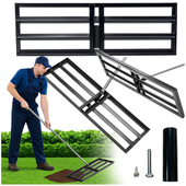 Niwelator 30x90 cm ręczny terenu do trawnika kretowisk stalowy równiarka