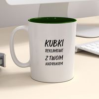 Firmowy kubek reklamowy - CLASSIC z kolorowym wnętrzem - 12 szt.