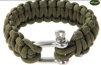 Bransoletka PARACORD metalowa sprzączka oliwkowy 15mm, wyprzedaż