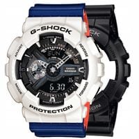 ZESTAW G-SHOCK GA-110-1BER BIAŁY NIEBIESKI