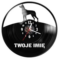 Zegar ścienny z płyty winylowej Pies z imieniem 1164.14