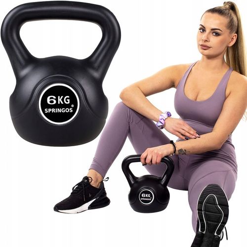 KETTLEBELL DO ĆWICZEŃ 6 kg KULA KETLE HANTLA FITNESS ABS HANTEL CIĘŻAR na Arena.pl