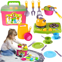 Kuchenka Dla Dzieci 2W1 Skrzynia Naczynia 23 El. 2407