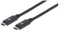 KABEL USB C-C M/M 1,0m USB3.1 SuperSpeed+ 5A  Manhattan  355223