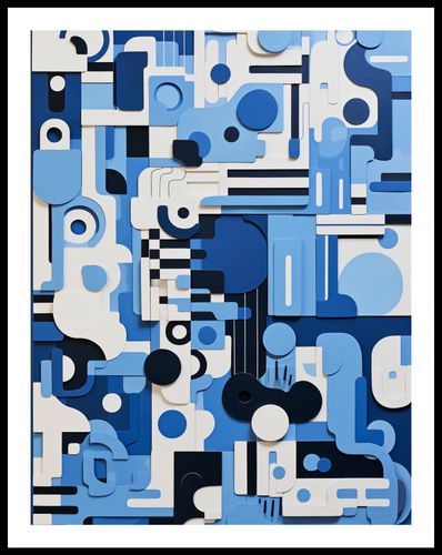 Plakat 50x65cm Niebieski Labirynt na Arena.pl