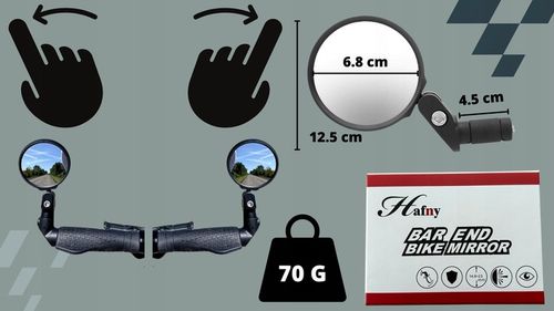 Lusterko rowerowe roweru wsteczne lewe prawe 360 lekkie dobra widoczność na Arena.pl