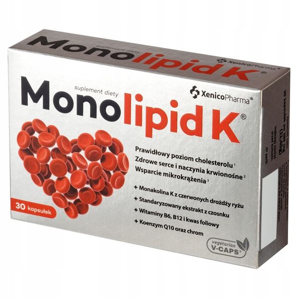 MONOLIPID K serce cholesterol 30 kaps. zdjęcie 1