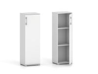 Regał do biura komoda Pola 1D 110 x 30 cm biały 3 półki