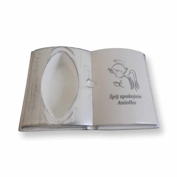 KSIĘGA biała PODKŁAD NA GRÓB Aniołek dla Dziecka zdjęcie 1