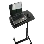 Stolik pod laptopa 85cm na kółkach regulowane czarne biurko do pracy
