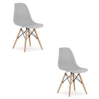 Krzesło szare skandynawskie OSAKA nogi bukowe 2 szt. do kuchni jadalni