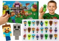 Kalendarz Adwentowy dla Dzieci Minecraft Figurki 24 szt na Prezent Święta