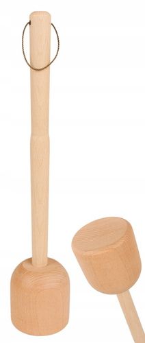 TŁUCZEK UBIJAK DO KAPUSTY DREWNIANY DUŻY XXL MOCNY Z ZAWIESZKĄ BUKOWY na Arena.pl