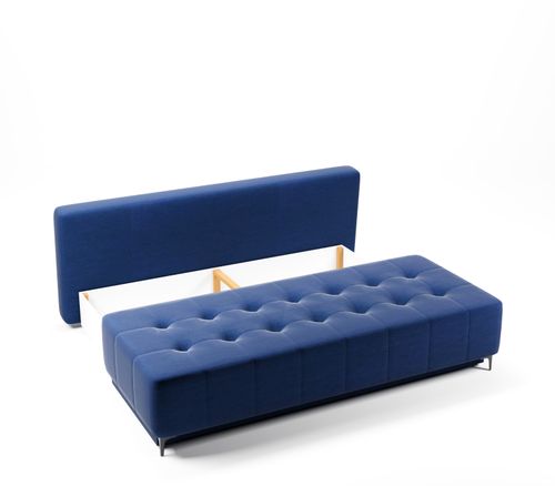 Kanapa Rozkładana z Funkcją Spania i Pojemnikiem Mavi 3-osobowa Zielona na Arena.pl