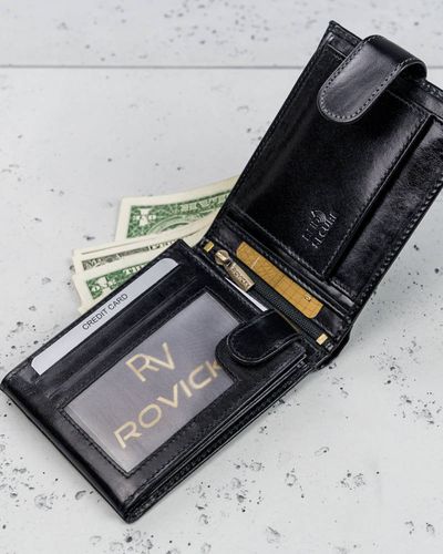 elegancki portfel męski z membraną antyskimmingową - rovicky na Arena.pl