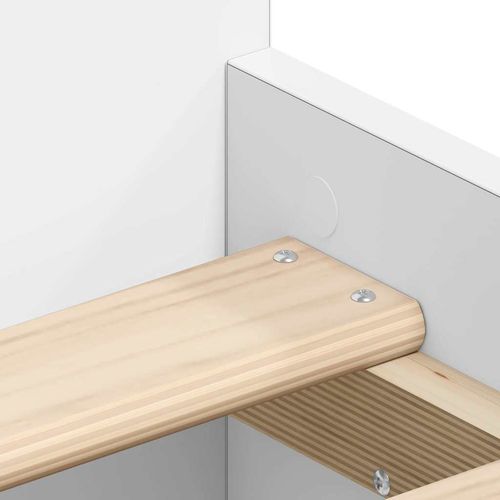 Rama łóżka z wezgłowiem i zanóżkiem, biała, 90x190 cm na Arena.pl