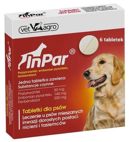 VET-AGRO InPar- tabletki odrobaczające dla psa (6 tabl.) na Arena.pl
