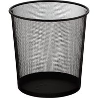 Kosz Metalowy Siatka Czarny Duży Na Papier Śmieci Okrągły 9B02-RO 9L Clever
