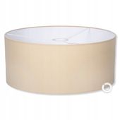 Abażur BEŻ do lampy wiszącej stojącej bawełna 40 cm Duży klosz na