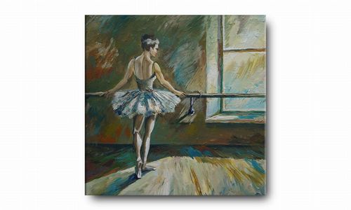 OBRAZ NA PŁÓTNIE 004 Baletnica 40x40cm na Arena.pl