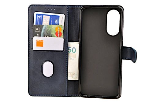 Etui portfel Wallet do Oppo A78 5G granatowy na Arena.pl