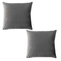 Poduszka dekoracyjna z aksamitu SZARY STALOWY