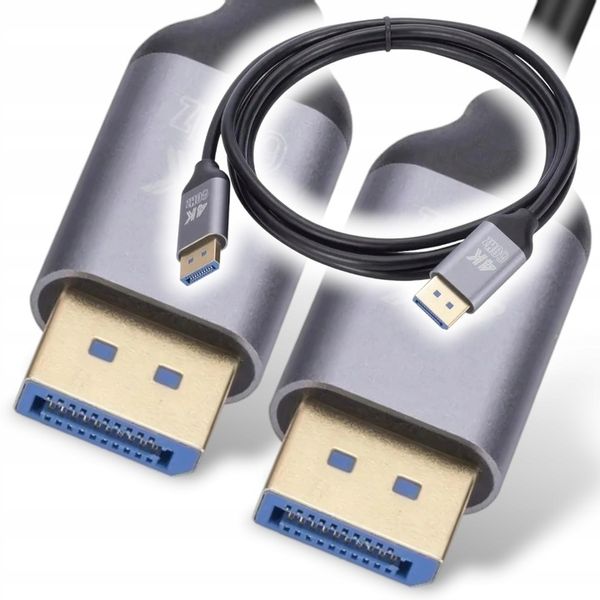 KABEL DISPLAYPORT DISPLAY PORT DP - DP 4K UHD 3840x2160@60Hz 10.8Gbps 1,8M zdjęcie 1