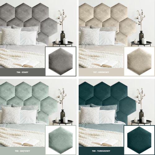 PANELE TAPICEROWANE PLASTER MIODU Heksagon BORDOWY 35cm x 40cm na Arena.pl