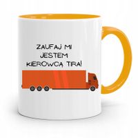 Dla Tirowca Kierowcy Tira Kubek Żółty Na Prezent Z Nadrukiem Ze Zdjęciem