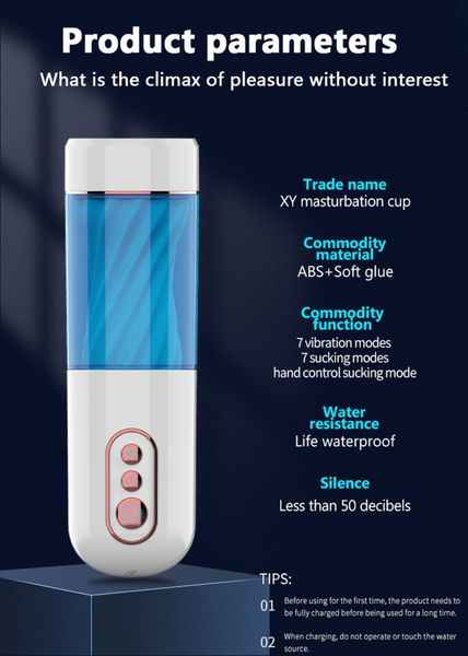 Masturbator-Vibration 7, 7 Sucking modes, Hand zdjęcie 12