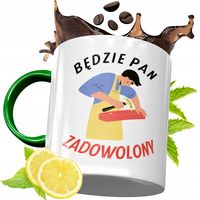 Kubek Zielony Dla Budowlańca Na Urodziny Prezent Z Nadrukiem Ze Zdjęciem
